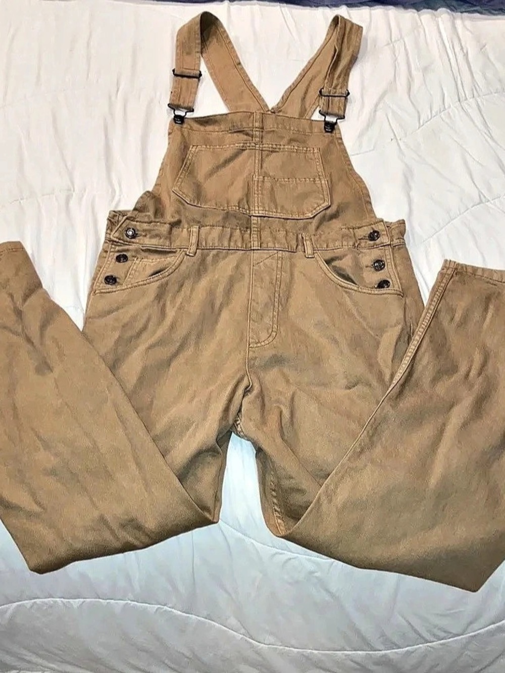 FREE PEOPLE ziggy tan Overalls